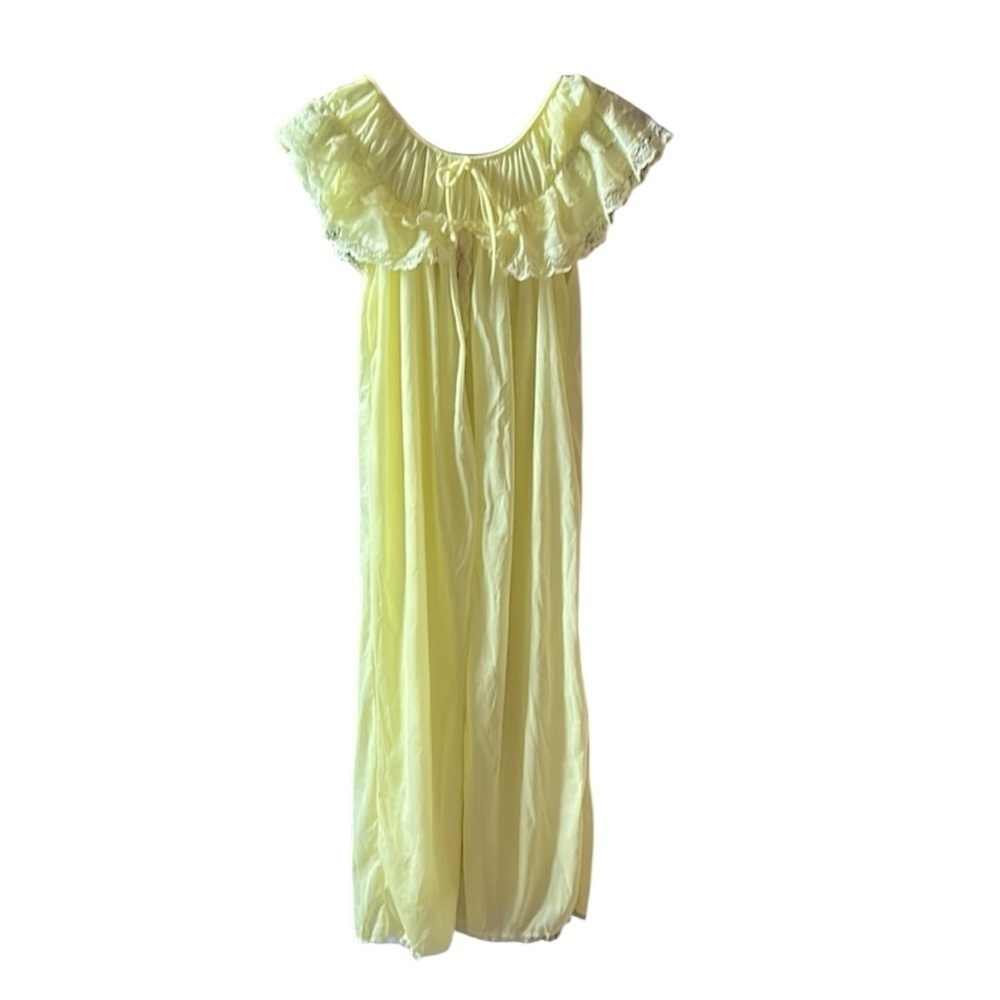 VINTAGE, yellow vintage peignoir, Small
